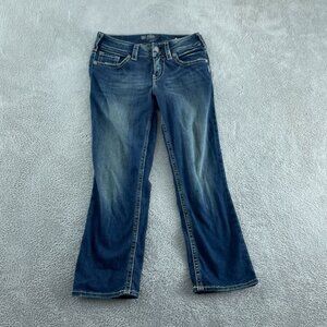Silver Jeans Co. Suki Mid Capri Super Denim Jeans W28 L22.5 Womens Blue 5737